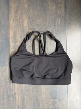 Lululemon Black Strappy Light Support Sports Bra Size 6
